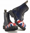 Boty Steel 8 Dírkové Britská Vlajka 