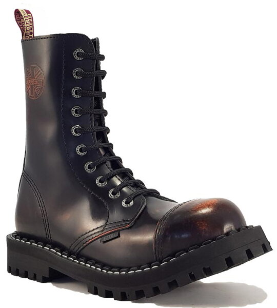 Boty Steel 10 Dírkové Oranžové Stírané