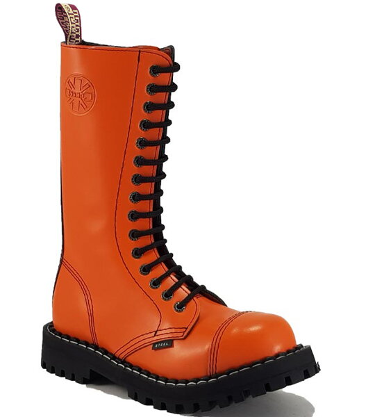 Boty Steel 15 Dírkové Oranžové