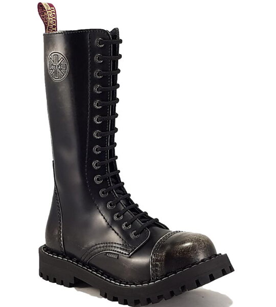 Boty Steel 15 Dírkové Bílé Stírané