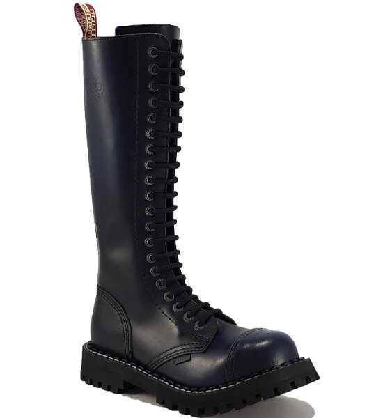 Boty Steel 20 Dírkové Modré Stírané