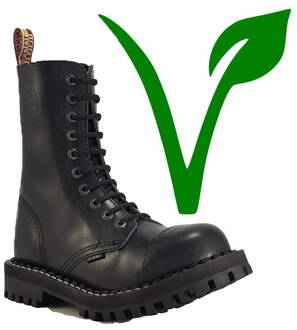 Boty Steel 10 Dírkové Černé Vegan