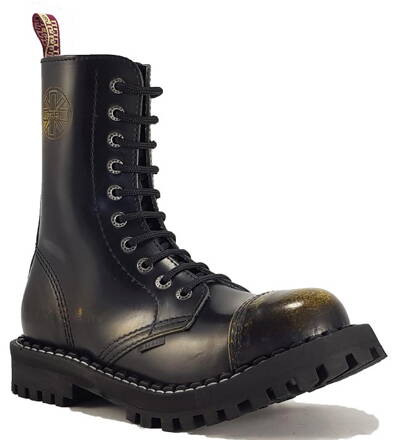 Boty Steel 10 Dírkové Žluté Stírané